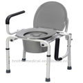 Fauteuil roulant Folding Steel Commode avec toilette